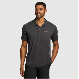 Eddie Bauer Adventurer Short-Sleeve Polo Grey FreeDry Shirt Men's Size 2XL
